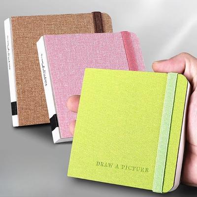 Портативная акварельная книга Бумага для эскизов Хлопок 300 г Горячее прессование Квадратная акварельная бумага Карманная книга Для студента Художника Специальная