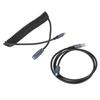 USB To Type C Keyboard Cable Maximum 9.8ft 4Pin Aviation Connector Self Locking Coiled Keyboard