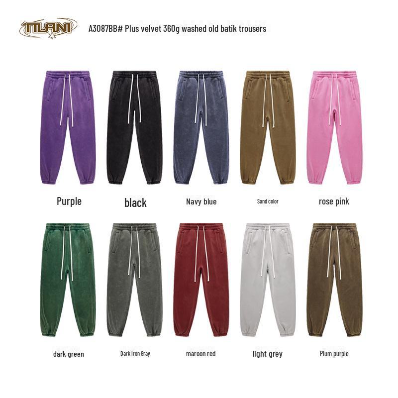 TILANI мужские американские ретро-леггинсы с батиковым принтом и бархатом — повседневные спортивные штаны для мужчин и пар