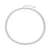Collier - LUXENTER - Jamel - Perle blanche - Or jaune 18 carats - 64+5 cm