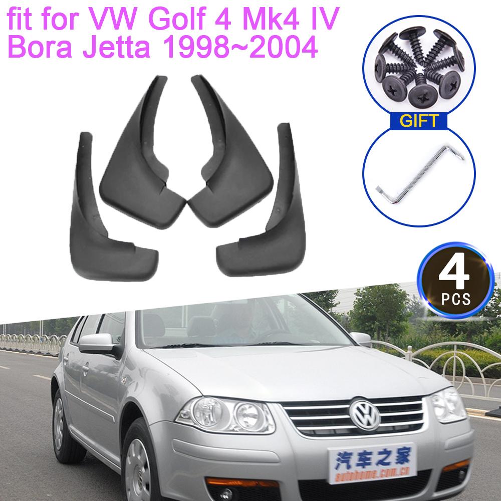4 брызговика для VW Golf 4 Mk4 IV Bora Jetta 1998 ~ 2004, аксессуары Volkswagen 2003 2002 2001, брызговики, колеса