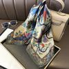 French Mulberry Silk Scarf: Women's Square Neck Scarf, Summer Thin Sunscreen, 70 Cm, Elegant Mother Style.