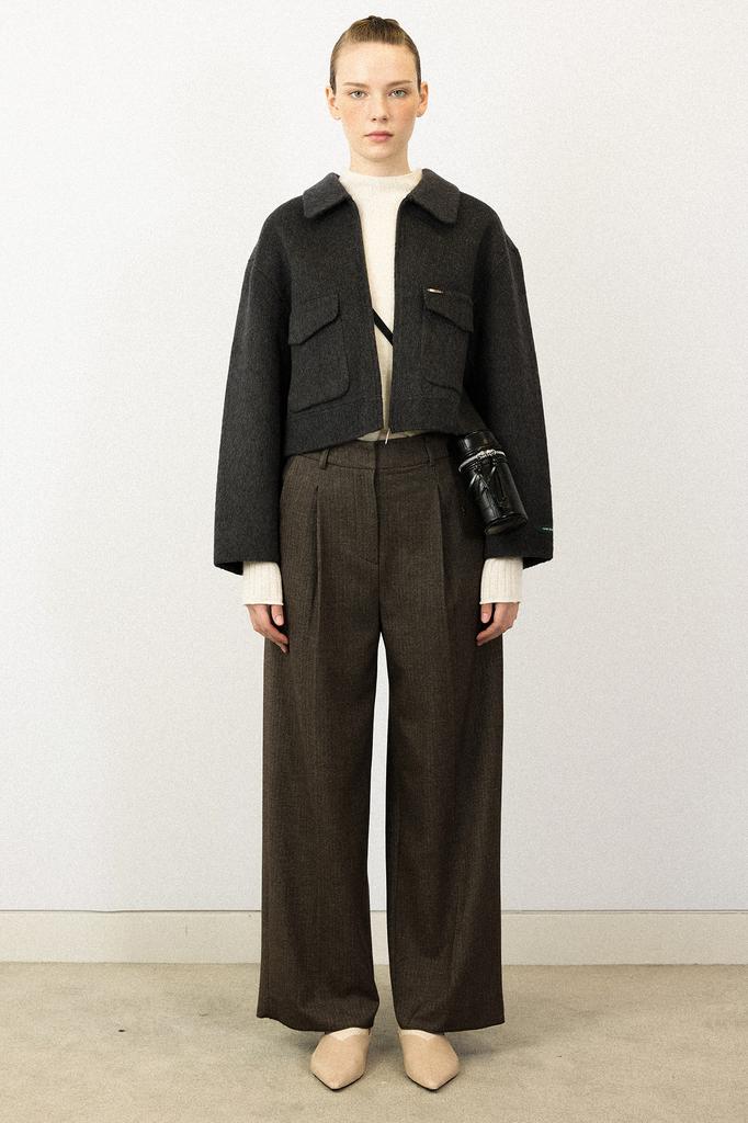 LAFELSORTOF Handmade Crop Zip-Up Jacket