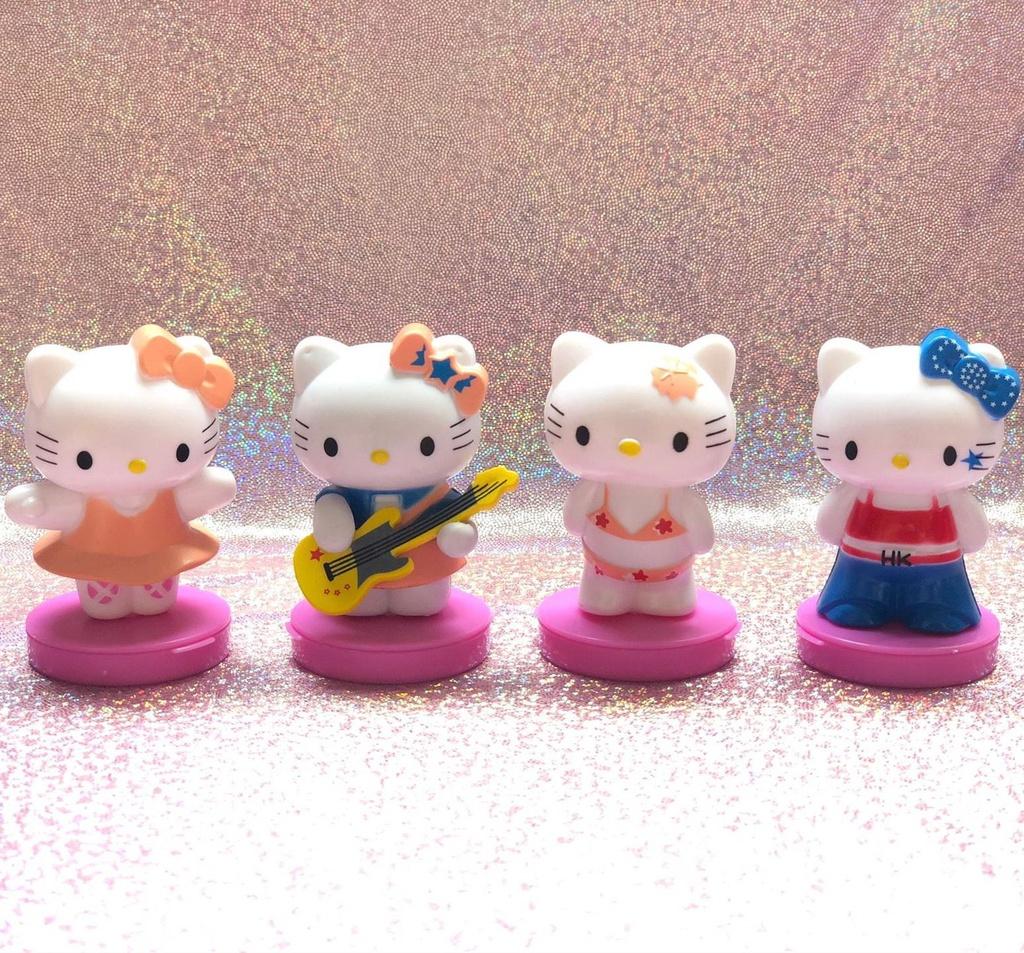 Набор мини-фигурок Hello Kitty из восьми штук, милые мультяшные миниатюры Kt, топперы для торта, подарок