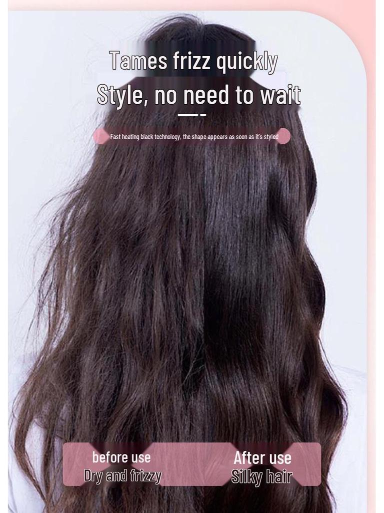 Мини-портативный выпрямитель и плойка для волос с зажимами-помпонами для очистки трубок