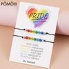 2 шт./набор браслетов Rainbow Pride Wish для бисексуалов, браслетов Rainbow LGBT Rope для бисексуалов, ювелирных изделий для женщин и мужчин, браслетов Pride, подарков