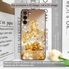 Роскошный кристальный чехол для телефона с золотым узором лошади для Samsung Galaxy S25 S24+ S23 Ultra S22 Plus S21 FE M53, противоударные мягкие чехлы