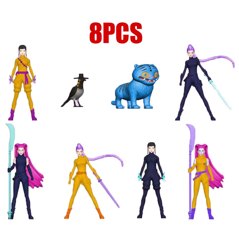 5-18pcs/Set Kpop Demon Hunters Action Figure Toy Derpys Tiger Rumi Mira Zoey Sussy Figurine Doll For Fans Gifts
