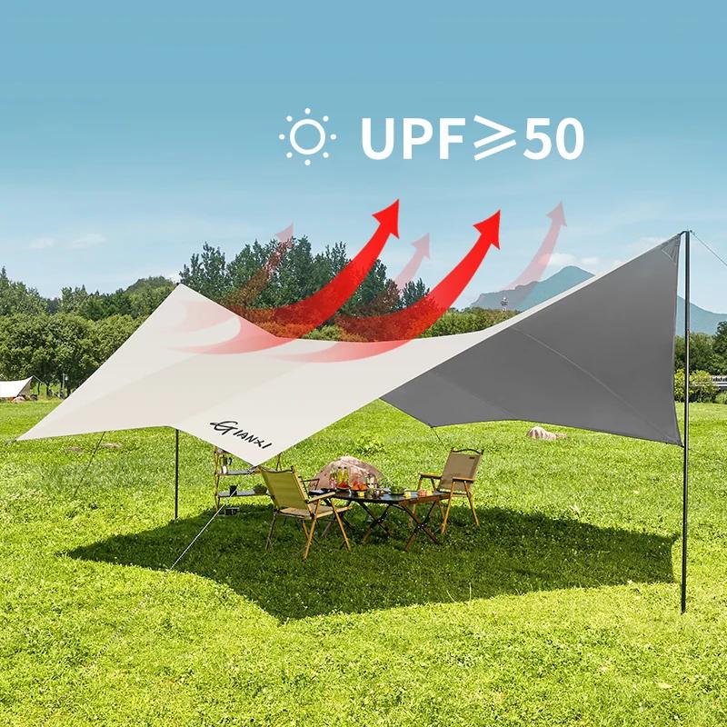 Наружный кемпинговый тент из ткани Оксфорд, посеребренный тент, солнцезащитный крем и непромокаемая солнцезащитная палатка, сверхлегкая портативная палатка