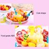 10Pcs Creative Plastic Mini Fruit Fork Lunch Decoration Cartoon Elephant Giraffe Bento Stick Party Favors