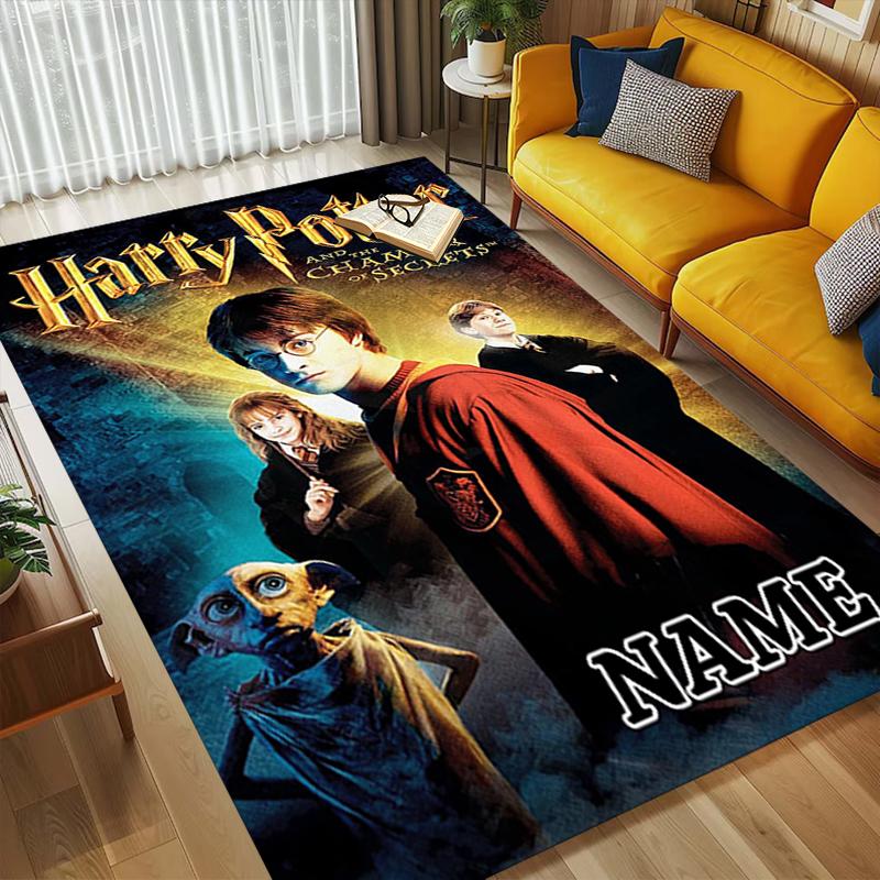 Custom Name Owl Magic Living Room Non-Slip Area Rug Soft Carpet for Bedroom Kids Playroom Sofa Office Home Decor Doormat