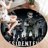 Resident Evil Round Area Rug Carpet Rug For Living Room Bedroom Sofa Playroom Decor Nonslip Floor Mat