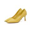 Fashion Pumps Women Shoes Soft Leather Solid Color Single Shoes for Womens  New Pointed Bare Color High Heels Womens Tacones Mujer
