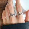 Lan Zhi Кольцо женское открытое из стерлингового серебра 925 пробы - Элегантное, не тускнеющее украшение INS с уникальным дизайном