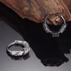 Steel Hip Hop Hollow Round Korean Style Earrings Men Hoop Earrings Dragon Pattern Circle Ear Studs