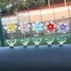 Car Swinging Six Leaf Chrysanthemum Ornament Cartoon Dashboard Center Console DIY Interior Decoration