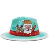 Lovely Women Men Wool Fedora Hat Christmas Gentleman Elegant Lady Winter Autumn Wide Brim Jazz Church Panama Party Cap