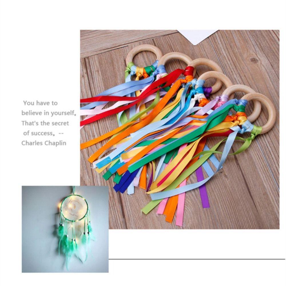 Buckle Wood Ring Wood Hoops Ornaments Circle Ring Wood Crafts Natural Wood Ring DIY Project Crafts