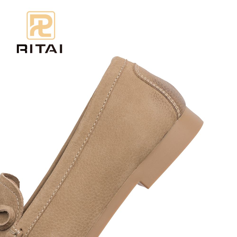 Женские мокасины из натуральной кожи с круглым носком, без застежек, винтажная удобная повседневная обувь