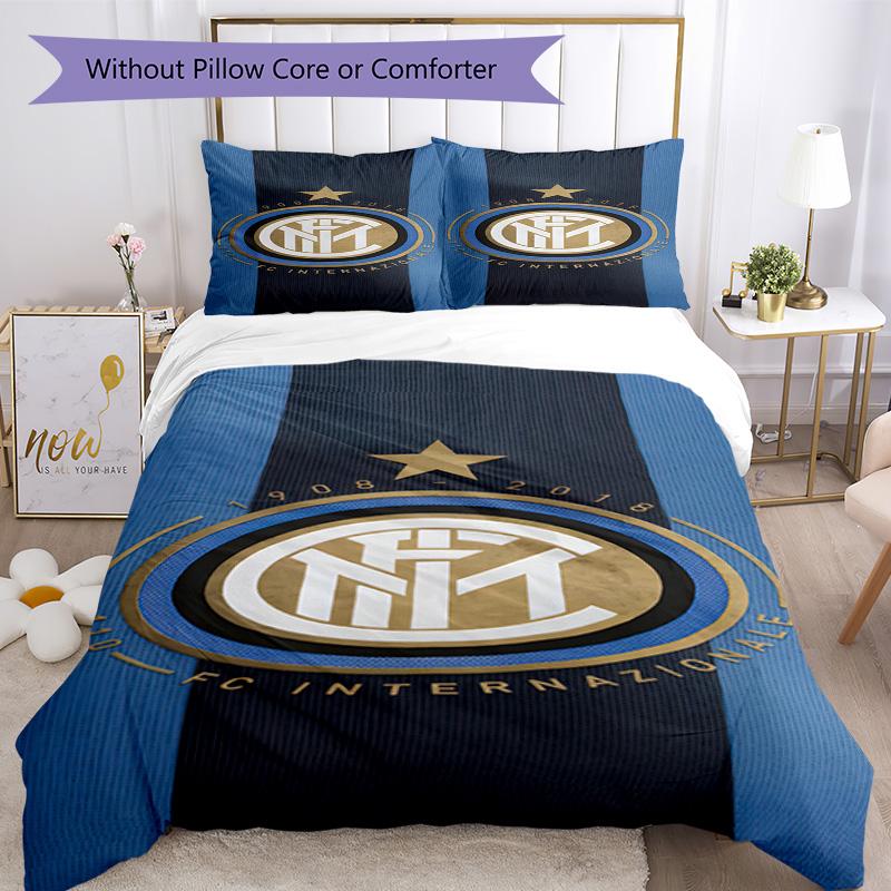 Inter Milan Bedding Set Breathable Duvet Cover With Pillowcases Home Decoration Birthday Gift