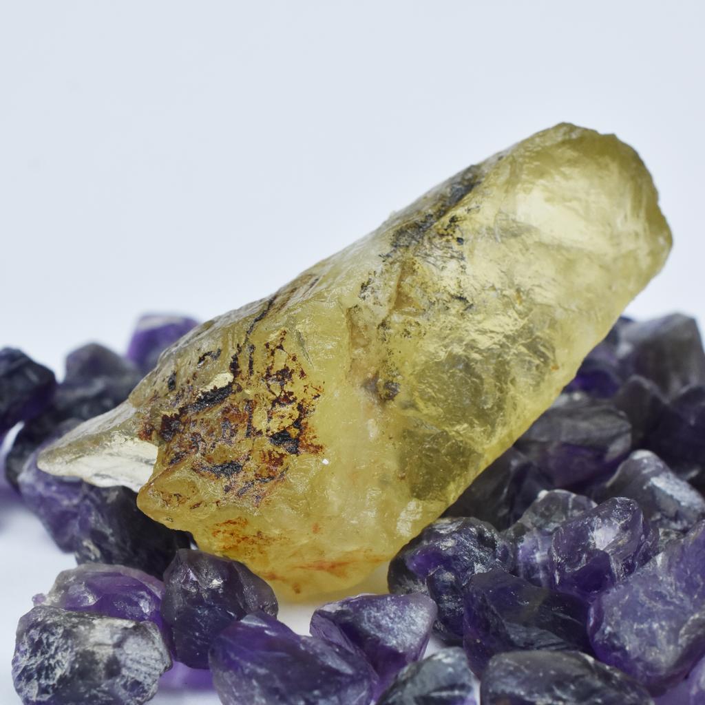 Rough Natural Uncut Raw 187.75 Ct Lemon Topaz Loose Gemstone