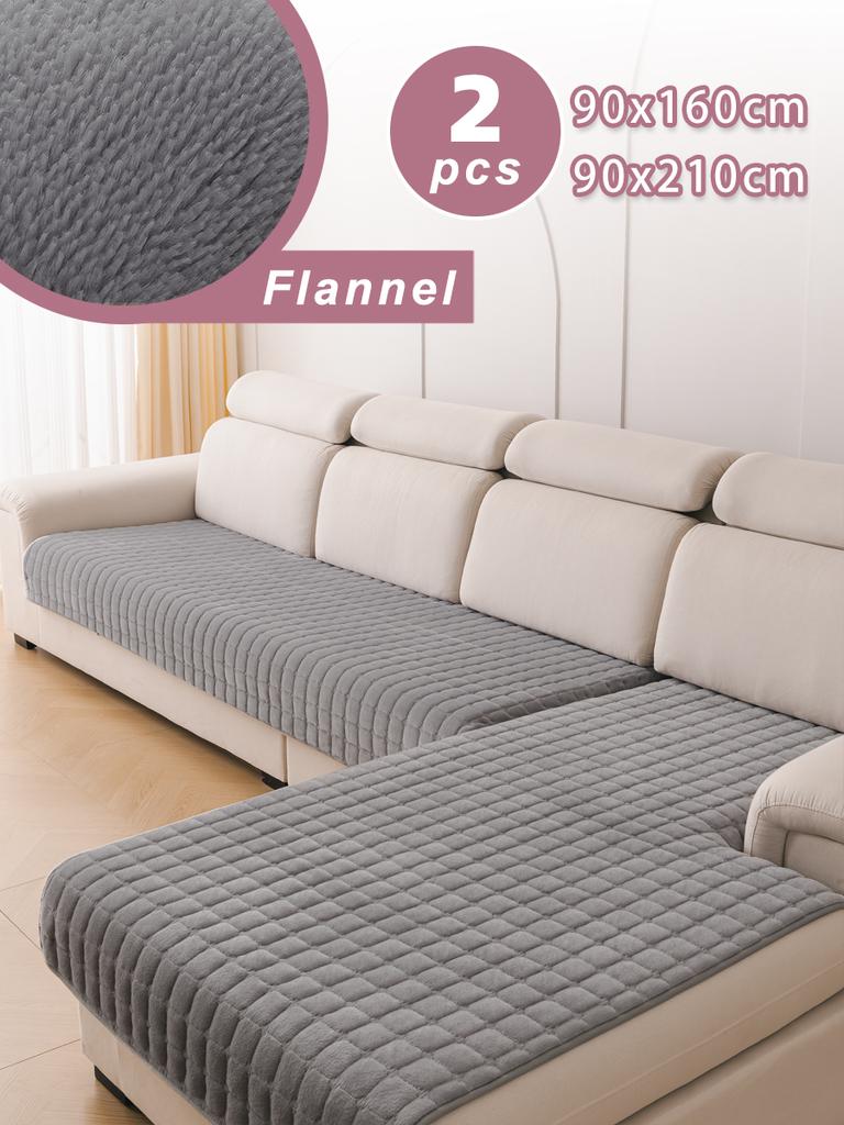 2 шт. Фланелевый чехол для углового дивана L-образной формы, универсальные диваны, чехлы для диванов в гостиную