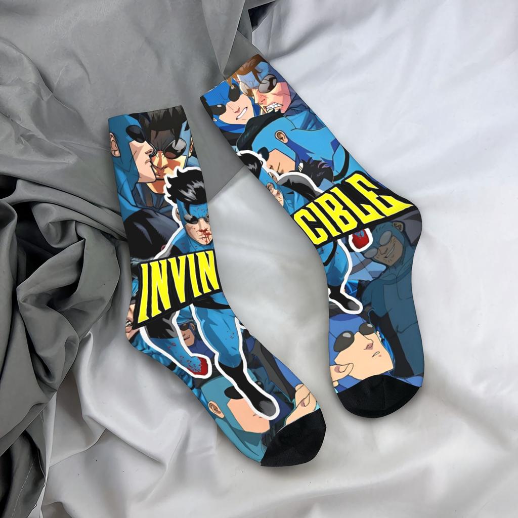 Взрослые Мужские Носки Аллен Инопланетянин Непобедимый Аниме Чулки Осень Смешные Теплые Мягкие Носки с Принтом Альпинистские Нескользящие Носки