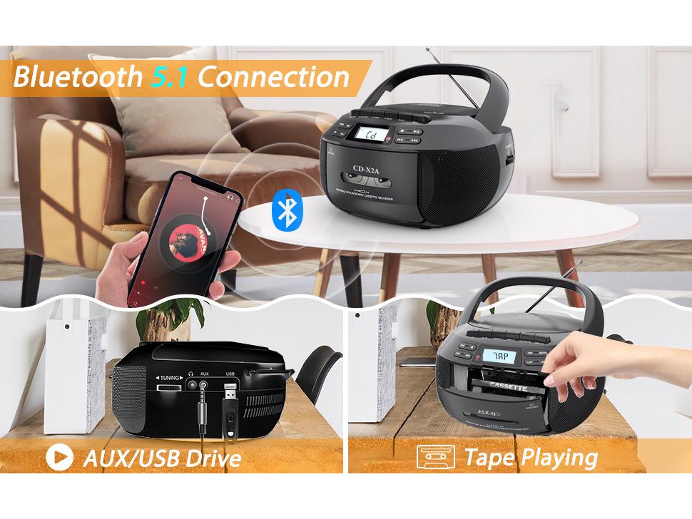 Трансграничный Bluetooth-бумбокс: CD/USB/Радио/MP3-плеер