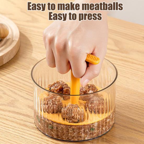 Ручная форма для фрикаделек на 5 шариков, пресс для фрикаделек, кухонная форма для фрикаделек, рыбных шариков, креветочных шариков и выпечки.