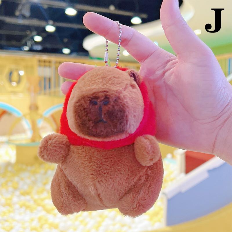 Капибара плюшевая кукла мультфильм брелок кулон мягкая кукла рюкзак кулон автомобиль сумка брелок декор детский подарок брелок