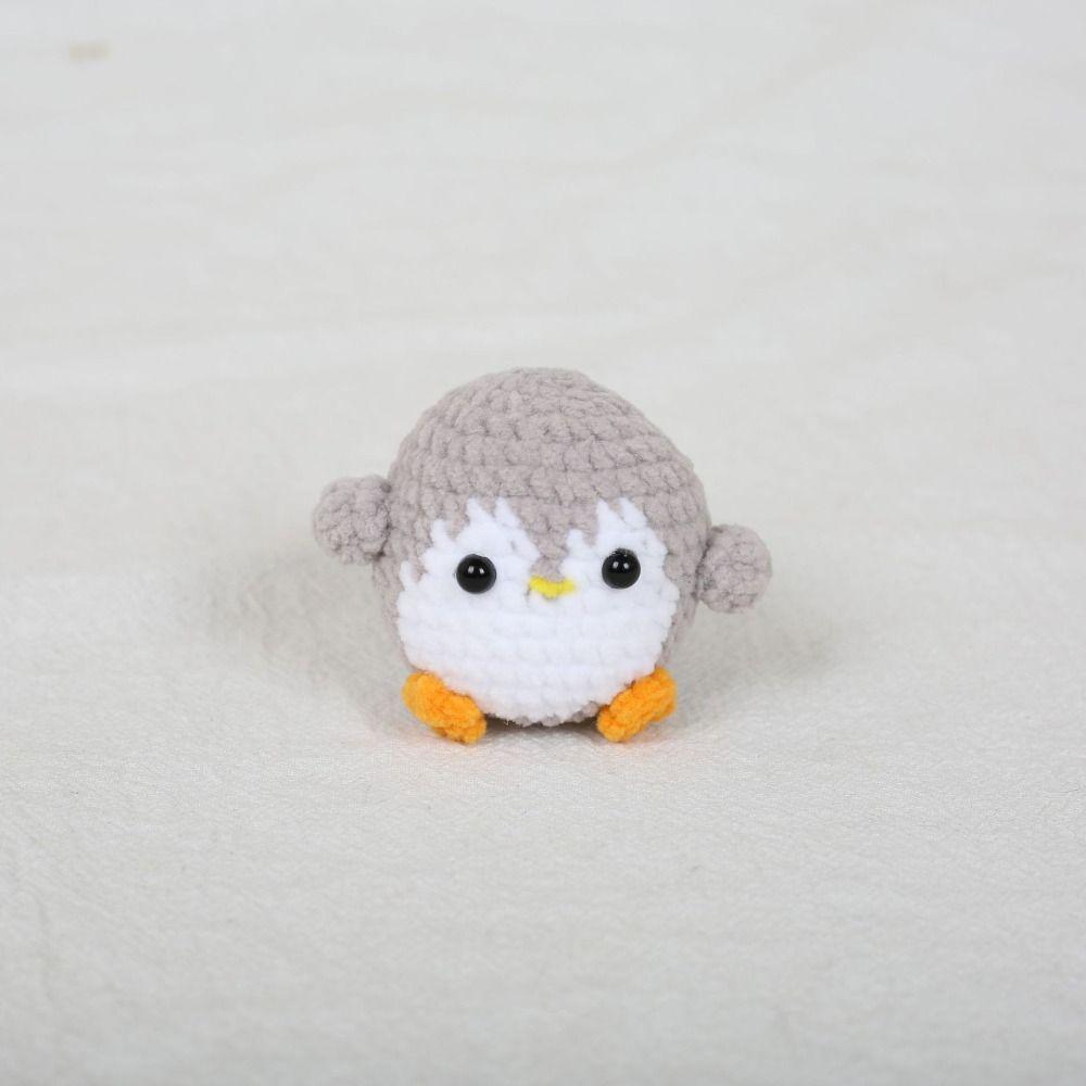 Handmade Crochet Keychain Soft Wool Knitted Pendant Jewelry Gift Penguin Doll Keychain Backpack