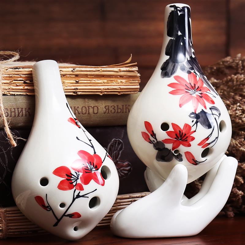 Beginner 6-Hole Alto C Clay Ocarina - Student Classroom Instrument