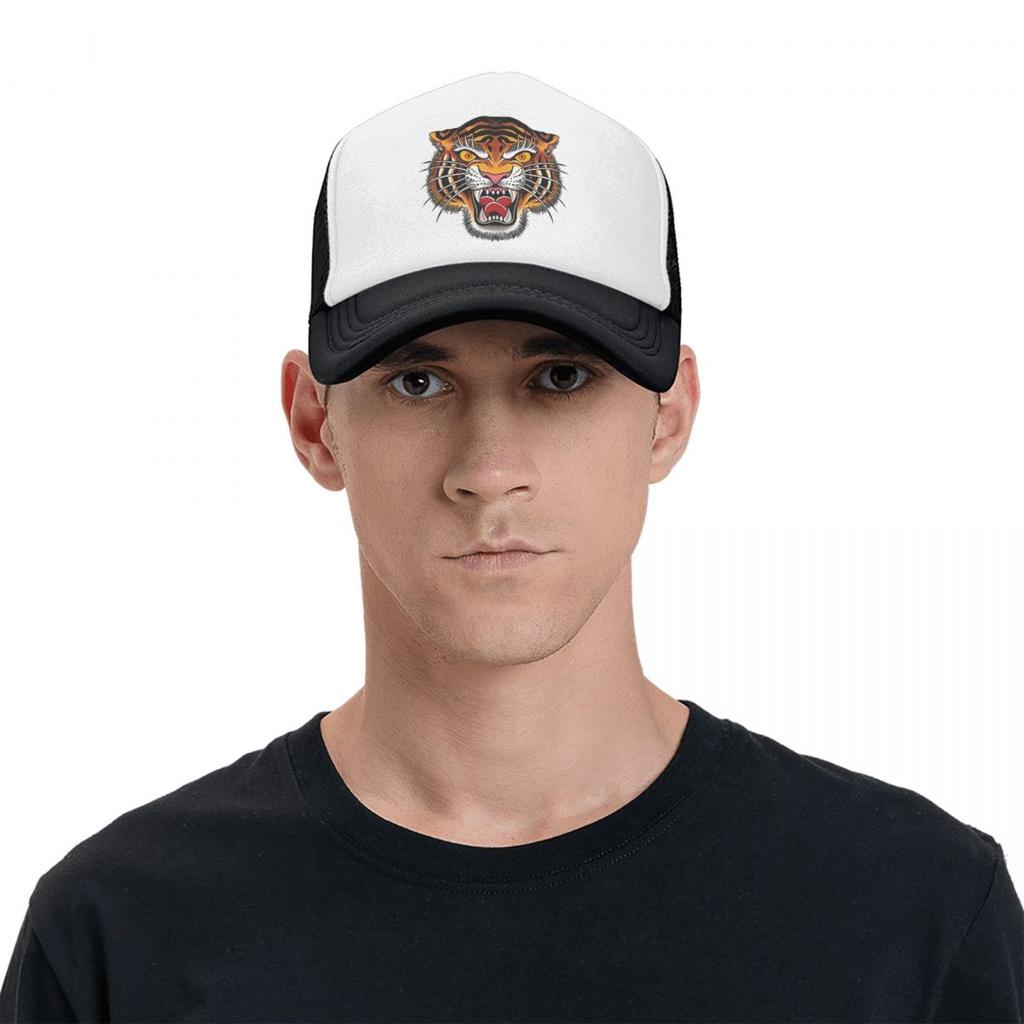 Классическая унисекс готическая традиционная татуировка с головой тигра шляпа дальнобойщика регулируемая бейсболка для взрослых WoUnisex унисекс хип-хоп кепки Snapback