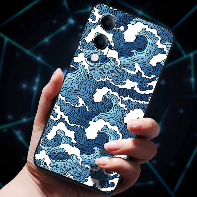 For Vivo Y04 4G Case Soft Silicone Bumper 3D Flowers Emboss Phone Cases for Vivo Y04 4G Back Cover Shell VivoyY04 4G Bag