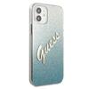 Etui do iPhone 12 mini Guess Glitter Gradient Niebieskie