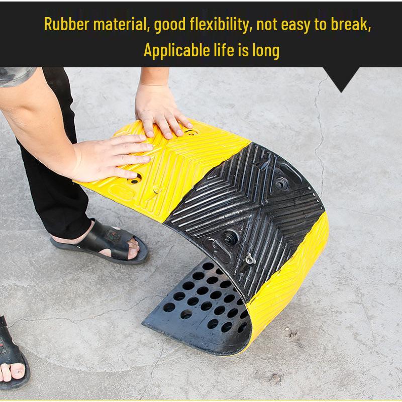 Thickened Rubber Speed Bump for Community and Garage Entrances