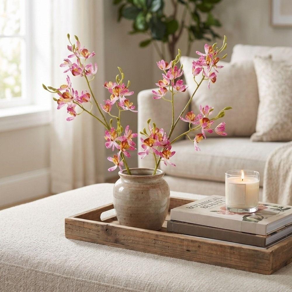 Small Butterfly Orchid Simulation Mini Orchid Real Touch Fake Flower Branch Gift