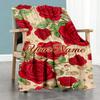Rose Personalized Name Blanket Gift Personalized Blanket Soft & Cozy Suitable for Bedding Nap Couch Sofa Four Seasons Universal