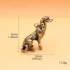 2PCS 3D Dog Casting Animal Mini Figurine Retro Style Metal Sculpture Home Office Room Desktop Decoration Collect Ornaments Gift