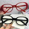 Black Red Oversized Frame Glasses Women Retro Oval Eyeglasses Y2K Anti Blue Light Computer Reading Fashion Spectacles Eyewear