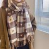 Кашемировый Зимний Женский Плед Теплый Мягкий Женский Шарф женский Hiver Люкс Кисточка Женский Буфанда шарф шаль накидка мода