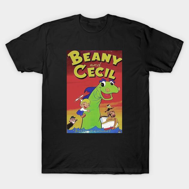 Asian Size Men Print T-shirt Beany And Cecil No-Cut Heat Transfer Print Cotton Tshirt
