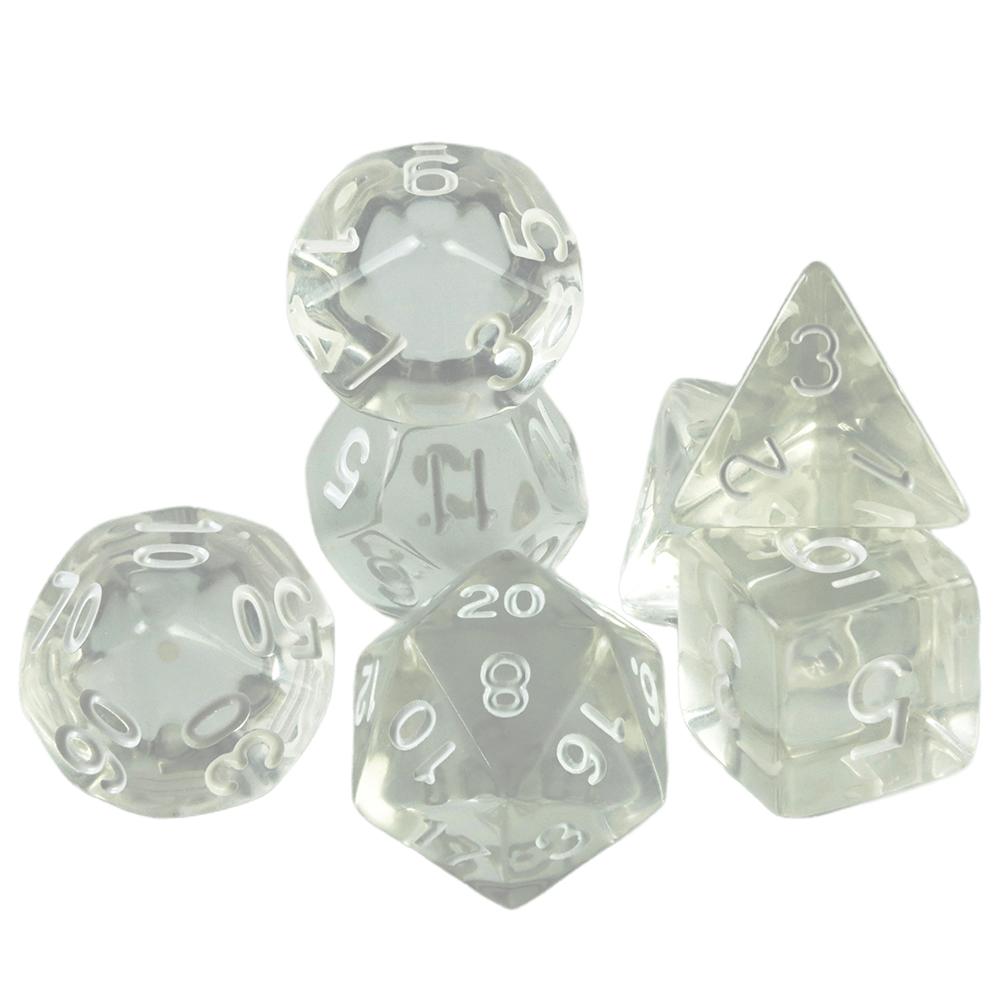 Polyhedral Dice Se Candy Color DND Dice for Transparency D4-D20 Multi Sides Dice for Board Game