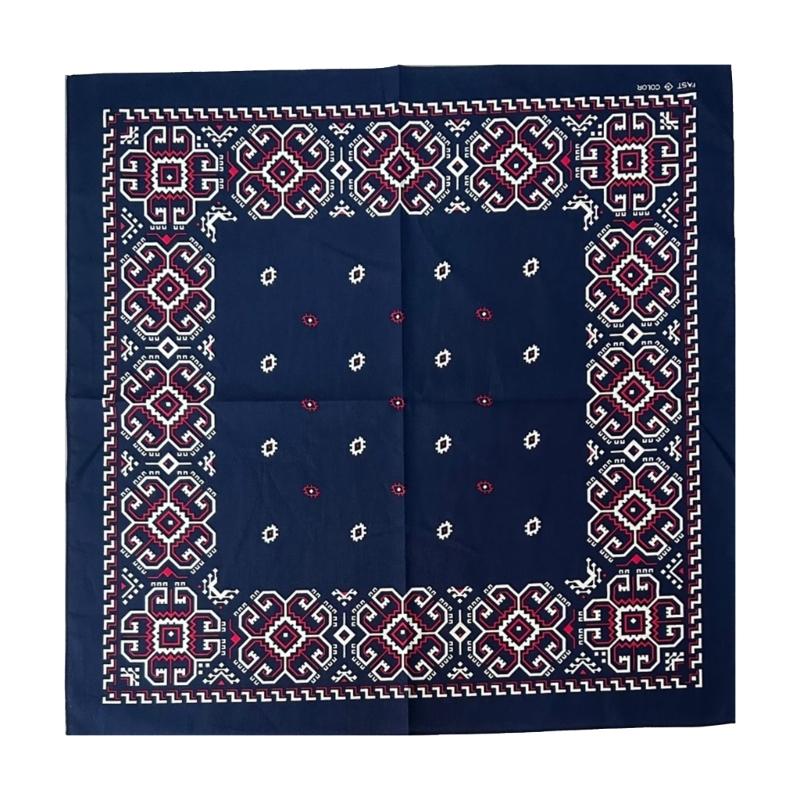 Stylish Ethnic Bandanas for Hip Hop Enthusiasts Breathable Square Scarf and Headwear Unisex Hair Accessory for Women