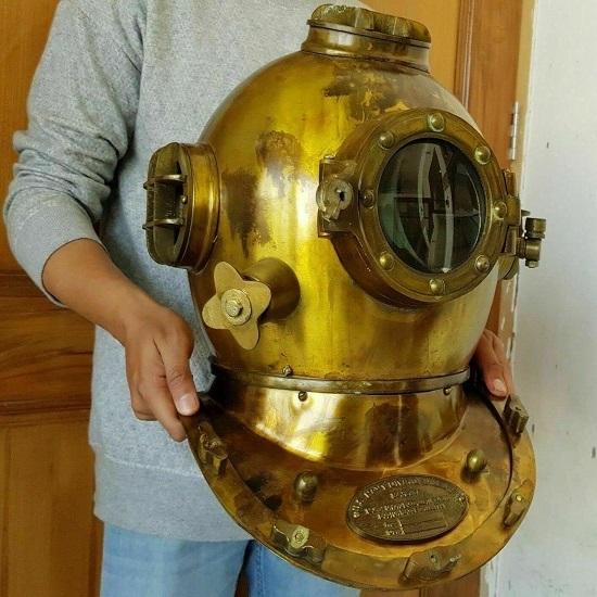 Helmet Deep US Navy Mark V Vintage Antique Divers Vintage Helmet