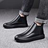 Модные мужские повседневные ботинки челси, черные модные туфли из натуральной кожи, ковбойские ботинки на платформе, вечерние платья для выпускного вечера, осень-зима, ботинки по щиколотку, мужские