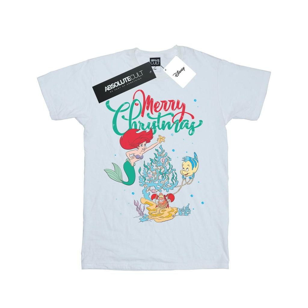 Disney Boys Princess Ariel Merry Christmas T-Shirt