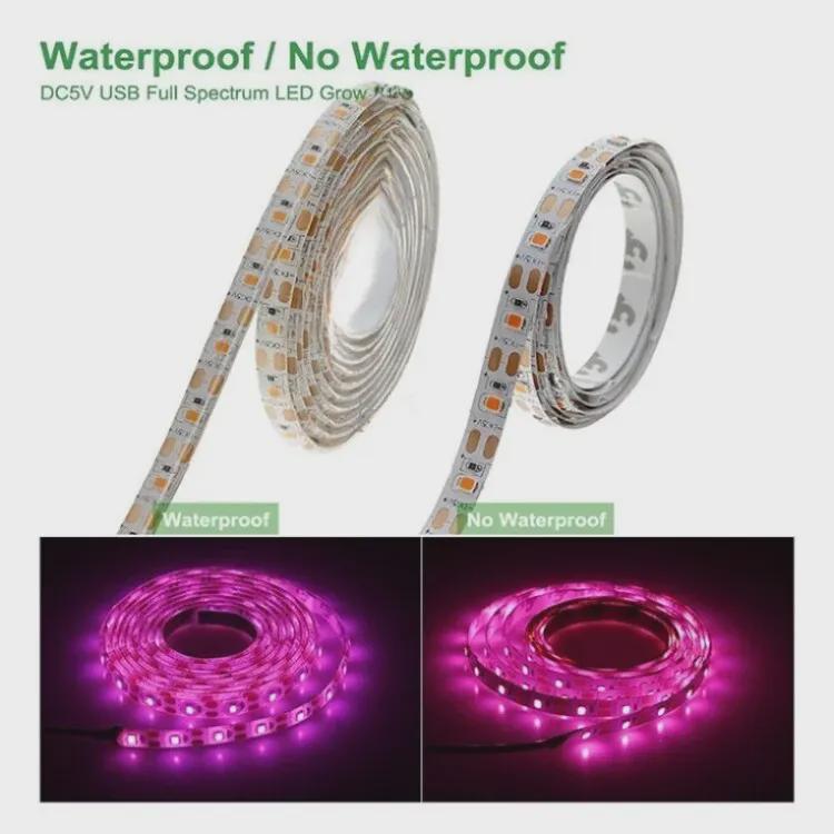 USB полноспектральный водонепроницаемый светильник для роста растений, 5 В 2835 светодиод с красным и синим композитным заполнением