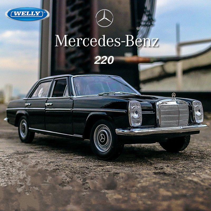 Welly 1/24 Mercedes-Benz 220 Сплав Классический Автомобиль Модель Симуляция Литье под Давлением Металлическая Игрушка Ретро Старая Модель Автомобиля Коллекция Подарок
