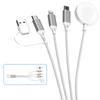 FONKEN 5 In 1 Watch & Phone Charger USB/USB-C To iOS/i-Watch/Type-C Charing Dock Short Braided Cable For Huawei iPhone iWatch Series